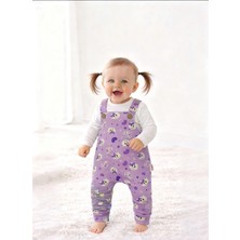 Pitiko Eğlenceli Desen 2'li Bebek Salopet Seti(Tişört+salopet)