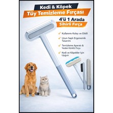 Manosta Kedi & Köpek Tüy Temizleme Fırçası – 4'ü 1 Arada Sihirli Fırça
