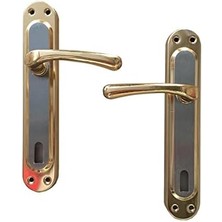 Aynalı Kapı Kolu Tipi Altın Metal Oda Kapı Kolu 1410