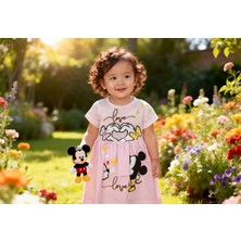 Salıncak Love Minnie Kalp Detaylı Kız Bebek Elbise