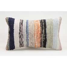 Kilim Wholesale El Yapımı Kilimden Yapılmış Vintage Kırlent Kılıfı, Yün, 30X50 cm