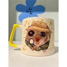 Mor Mürekkep Sad Üzgün Hamster - Meslek: Arkeolog (Archaeologist) Kupa Bardak Fincan