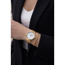 Slazenger Yeni Sezon Elite Model 50 mt Suya Dayanıklı Bileklik Hediyeli Kadın Kol Saati VS.BLKT.0852