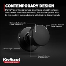 97880-938 Pismo Yarım Kukla Etkin Kapı Topuzu, Demir Siyah