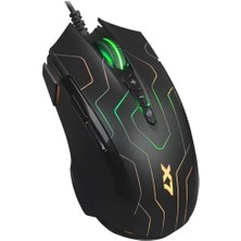 X89 Siyah-Labirent Optik 2400 Dpı Gamer Mouse