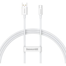 Hızlı Şarj Özellikli Type-C Kablo 100W, 1 Metre, Beyaz