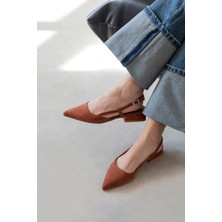 Straswans Chrest Kadın Topuklu Süet  Ayakkabı Kiremit