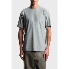 Emporio Armani Pamuk ve Ipek Karışımlı Regular Fit Bisiklet Yaka T Shirt Erkek T Shirt EM004644 AF23458 F8254