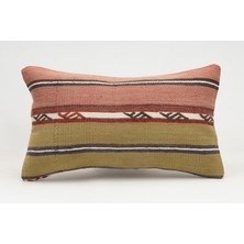 Kilim Wholesale El Yapımı Kilimden Yapılmış Vintage Kırlent Kılıfı, Yün, 30X50 cm