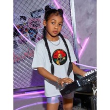 Glam Love Çocuk   Baskılı T-Shirt - Beyaz