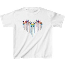 Glam Love Çocuk   Baskılı T-Shirt - Beyaz