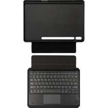 Fuchsia Galaxy Tab S9 ile Uyumlu Bluetooh Bağlantılı Savvy Keyboard Standlı Klavyeli Tablet Kılıfı