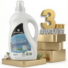 Safia Worldchem Çamaşır Detarjanı Sıvı Beyazlar 3x2 Lt