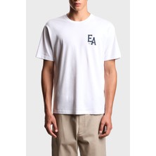 Emporio Armani % 100 Pamuk Regular Fit Sırt Baskılı T Shirt Erkek T Shirt EM001717 AF14836 F0213