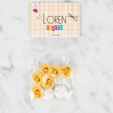 Bucuks Loren Crafts 8 Li Sarı Düğme - 669