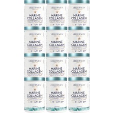 CELLURAGEN Cellular Life Marine Collagen Complex Balık Kolajen Peptitleri, Ca-Akg Içeren Takviye 30GÜNX 12 Adet