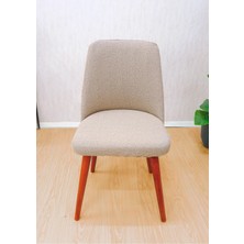 StarMall Mutfak Sandalye Kılıfı-Büyük Oval Likral Kum Desen Yıkanabilir Lastikli Sandalye Örtüsü Chair Cover