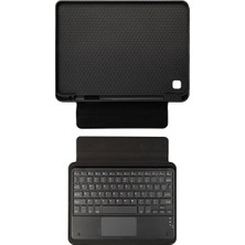 Fuchsia Galaxy Tab A 8.0" 2019 ile Uyumlu Savvy Keyboard Bluetooh Bağlantılı Standlı Klavyeli Tablet Kılıfı