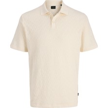 Jack & Jones Jprblatrenton Erkek Polo Yaka Tişört Jakarlı Kısa Kollu