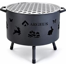 Argeus Doğa-Orman Şöminesi - Izgaralı - Büyük - Iksa - 44CM-29CM-50CM