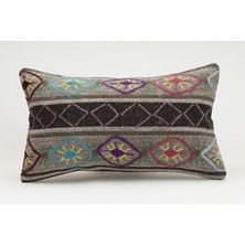 Kilim Wholesale El Yapımı Kilimden Yapılmış Vintage Kırlent Kılıfı, Yün, 30X50 cm