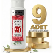 Worldchem Tüm Saçlar Için Şampuan 9X500 ml
