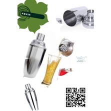 Feyza Design Paslanmaz Çelik Klasik Kokteyl Shaker 500 Ml, Şık ve Dayanıklı Tasarım