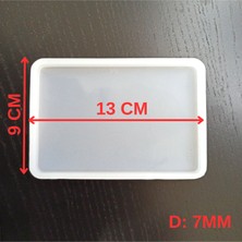 Hobiflex Silikon Kalıp Taş Tozu Ithal Muhtelif Dikdörtgen Bardak Altlığı Kalıbı Mum Epoksi HB60-0188