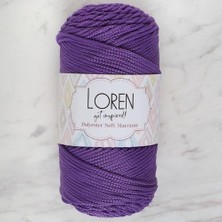 Bucuks Loren Polyester Soft Macrame Koyu Mor El Örgü Ipi - LM025 - 34434