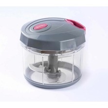 Feyza Design Pratik Vişne Gri Büyük Doğrayıcı ve Çırpıcı 1000ML