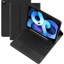 Fuchsia iPad Air 11 2025 M3 ile Uyumlu Touch Padli Bluetoothlu Klavyeli Standlı Tablet Kılıfı