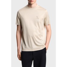 Emporio Armani Eporio Armani Pamuk Karışımlı Regular Fit Logolu Bisiklet Yaka T Shirt Erkek T Shirt EM002963 AF10761 U8140