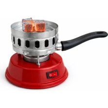 Argeus Nargile Köz Ocağı - Elektrikli - Kırmızı - Iksa - (İK-209)