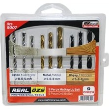 Ahşap Metal Matkap Uç Seti, 9 Parça