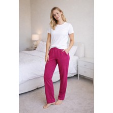 Remsa Kadın Penye Kumaş Tek Pijama Alt 07 Fuşya