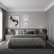 Elizim Home Lighting Kutu Krom Ledli Pilli Aplik