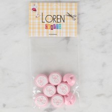 Bucuks Loren Crafts 8 Li Pembe Bebek Düğme - 376