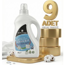 Safia Worldchem Çamaşır Detarjanı Sıvı Beyazlar 9x2 Lt