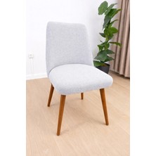 StarMall Mutfak Sandalye Kılıfı-Büyük Oval Likral Kum Desen Yıkanabilir Lastikli Sandalye Örtüsü Chair Cover