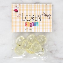 Bucuks Loren Crafts 8'li Sarı Düğme - 3067