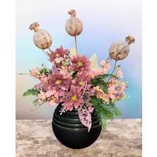 Sedosh Home Vision Gülkurusu Papatya Aranjmanı Cam Vazoda Dekoratif