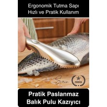 Svein #balık Pratik Balık Pulu Kazıyıcı El Aparatı Temizleme Aleti Paslanmaz Kolay Hızlı Hijyenik