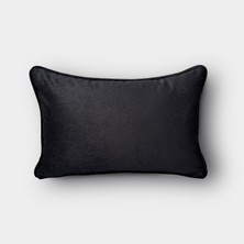Lidoma Home "taupe" Kadife Düz Kırlent Kılıfı - 30X50 - Siyah