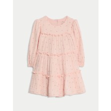 Marks & Spencer Pamuk Karışımlı Çiçekli Elbise (0-6 Yaş)