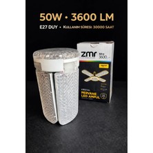 ZMR Lumıxa 50 Watt Kristal Pervane LED Ampul Yüksek Işık 3600 Lümen (Beyaz Işık)