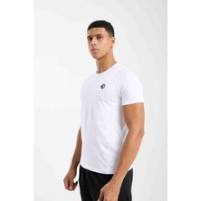 Diem Collection Beyaz Slim Fit Bisiklet Yaka Erkek T-Shirt
