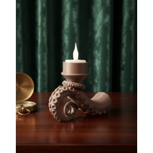 Piccomino Ahtapot Dokunaçlı Dekoratif Şamdan