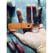 Pepuza Hakiki Deri Camel Anahtarlık