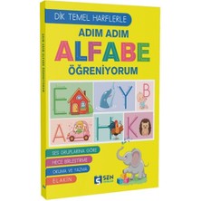 Sen Yayınları Adım Adım Alfabe Öğreniyorum (Dik Temel Harflarle)