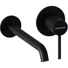 Artema Minimax Round Ankastre Lavabo Bataryası (Uzun) Mat Siyah A4354936